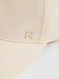 Reiss Cassie Waffle Knit Baseball Cap, Natural