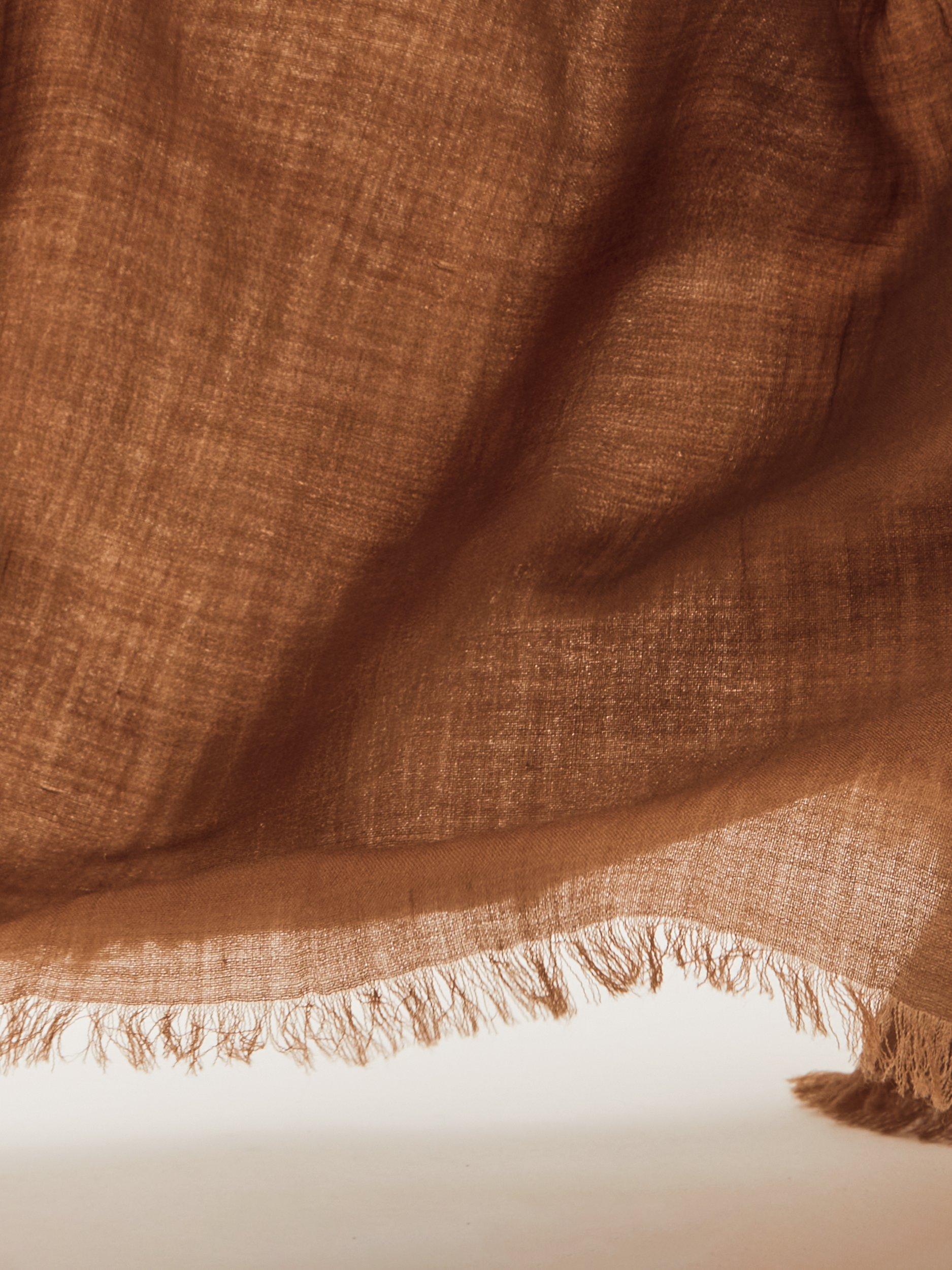 Product image 2 of 5, which shows Reiss Heidi Wool Rich Scarf, Camel, One Size