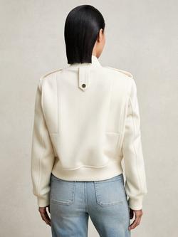 Reiss Cleo Bomber Jacket, Cream - view 2, Cream