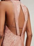 Reiss Lacey Scarf Detail Maxi Dress, Pale Pink