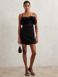 Reiss Taffie Bandeau Mini Dress, Black