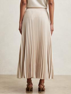 Reiss Seren Pleated Maxi Skirt - view 2, Champagne Neutral