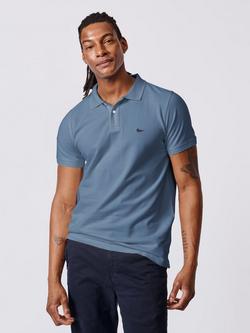 Aubin Marcel Cotton Regular Fit Short Sleeve Polo Shirt, China Blue