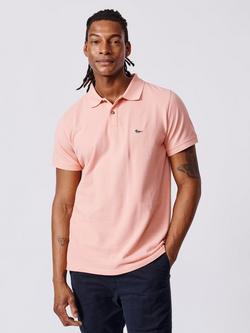 Aubin Marcel Cotton Regular Fit Short Sleeve Polo Shirt, Coral