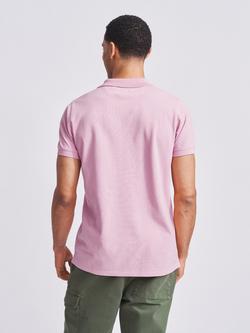 Aubin Marcel Cotton Regular Fit Short Sleeve Polo Shirt - view 2, Pink