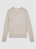 Reiss Anyay Crew Neck Wool Blend Jumper, Oatmeal Neutral