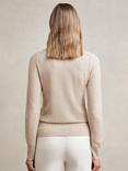 Reiss Anyay Crew Neck Wool Blend Jumper, Oatmeal Neutral