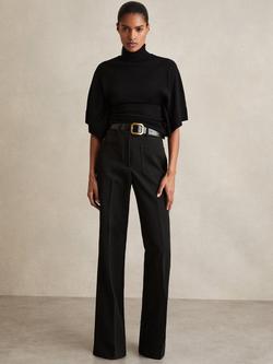 Reiss Hadley Batwing Pure Wool Jumper - view 2, Black