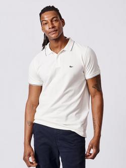Aubin Percy Cotton Regular Fit Short Sleeve Polo Shirt, White