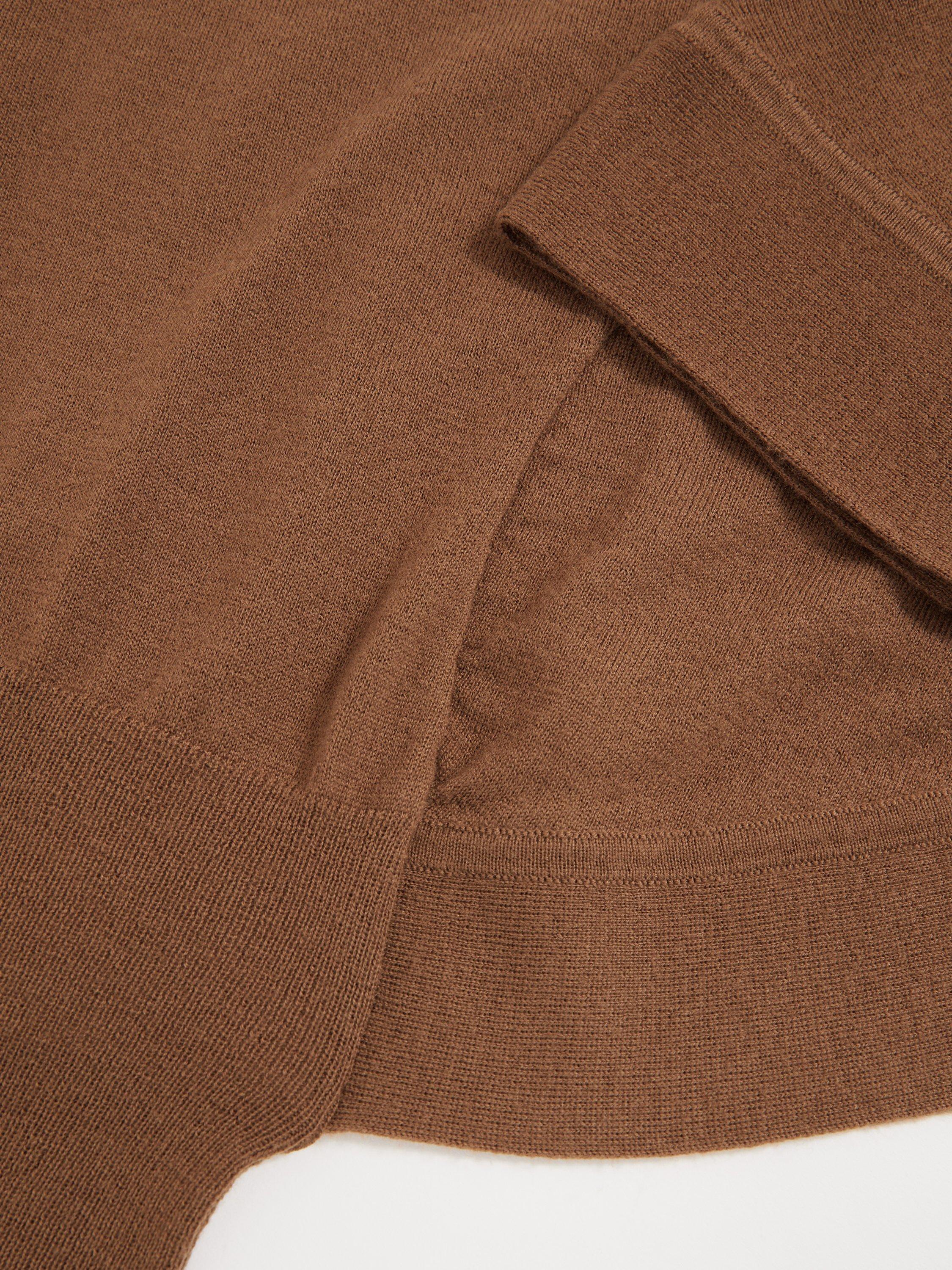 Product image 2 of 5, which shows Reiss Hadley Batwing Pure Wool Jumper, Tan, XS