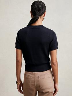 Reiss Anita Crew Neck T-Shirt, Navy - view 2, Navy