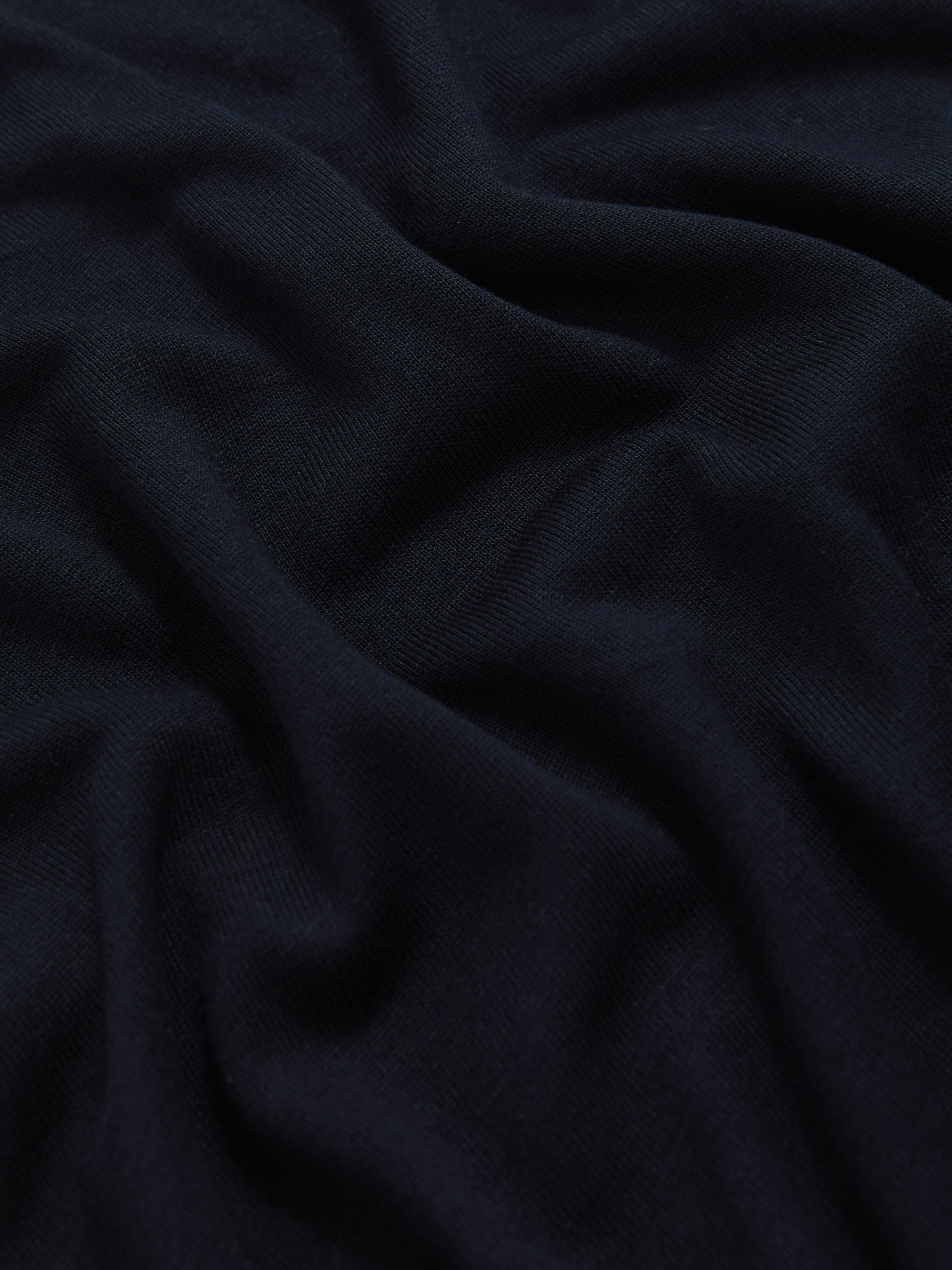 Product image 2 of 5, which shows Reiss Brady V-Neck Long Sleeve Top, Navy, S