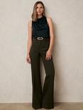 Reiss Darla Cowl Neck Cotton Blend Sleeveless Blouse