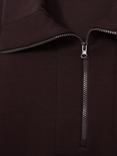 Reiss Half Zip Sweater Cotton Blend High Neck Jersey Top