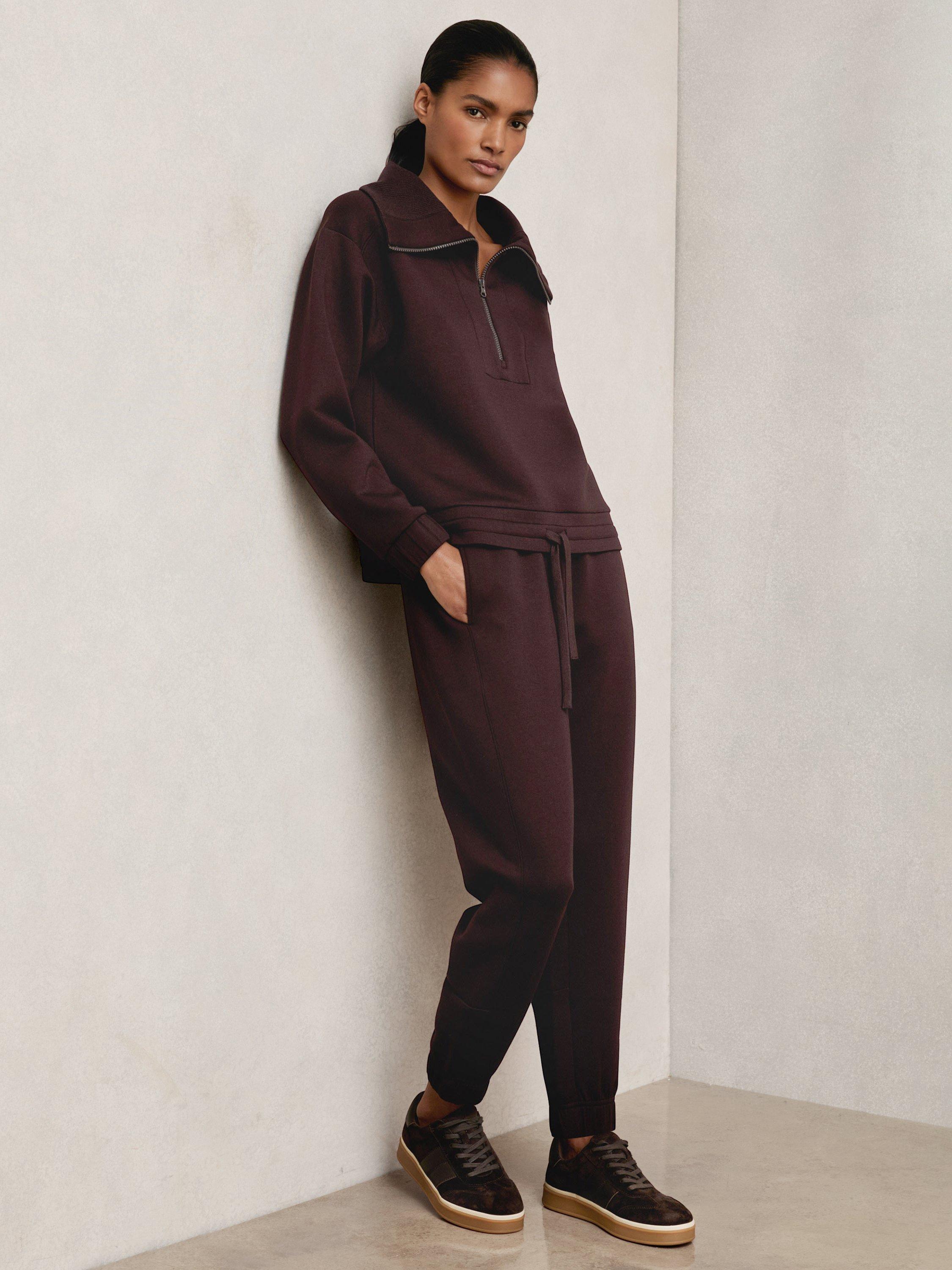 Reiss Laney Tapered Joggers, Plum