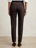 Reiss Norla Tailored Mid Rise Taper Trousers, Chocolate Brown