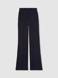 Reiss Priya Flared Tailored Trousers, Navy