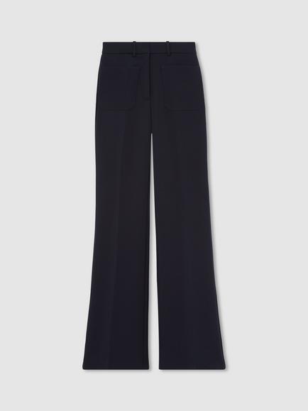 Reiss Priya Flared Tailored Trousers, Navy, Navy