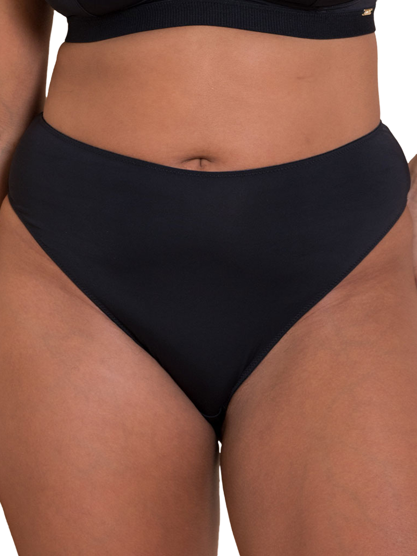 Product image 3 of 6, which shows Curvy Kate Zen Brazilian Comfort Knickers, Black, S-M