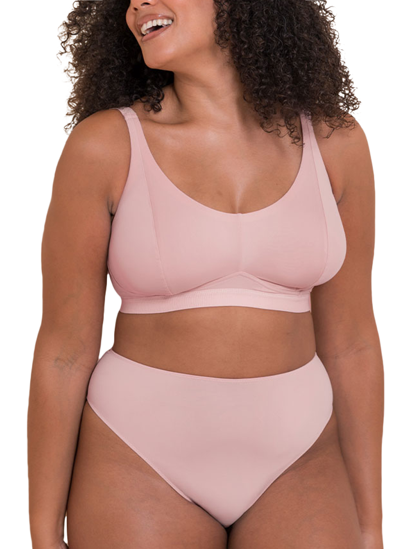 Product image 3 of 7, which shows Curvy Kate Zen Brazilian Knickers, Blush Pink, S-M