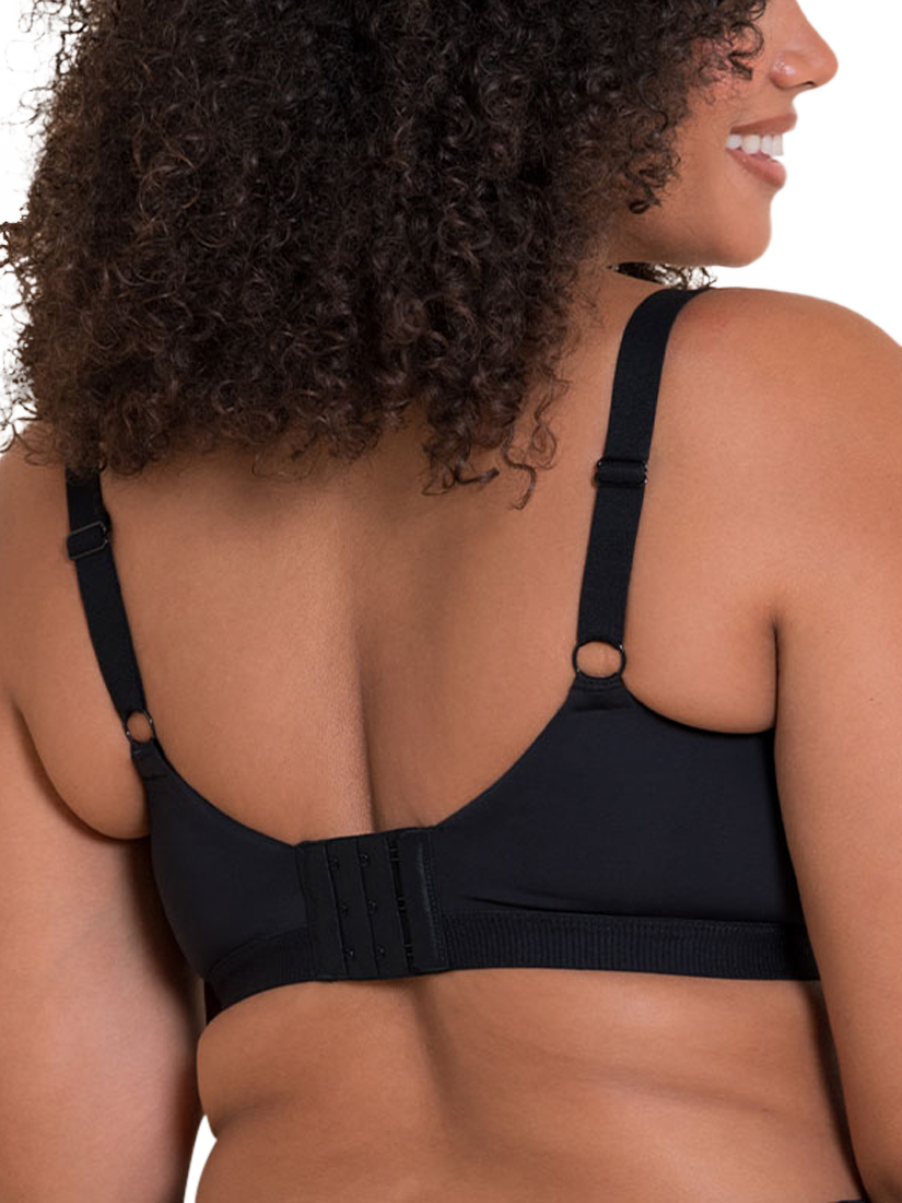 Product image 2 of 8, which shows Curvy Kate Zen Non Wired Bralette Black, Black, 30DD/E