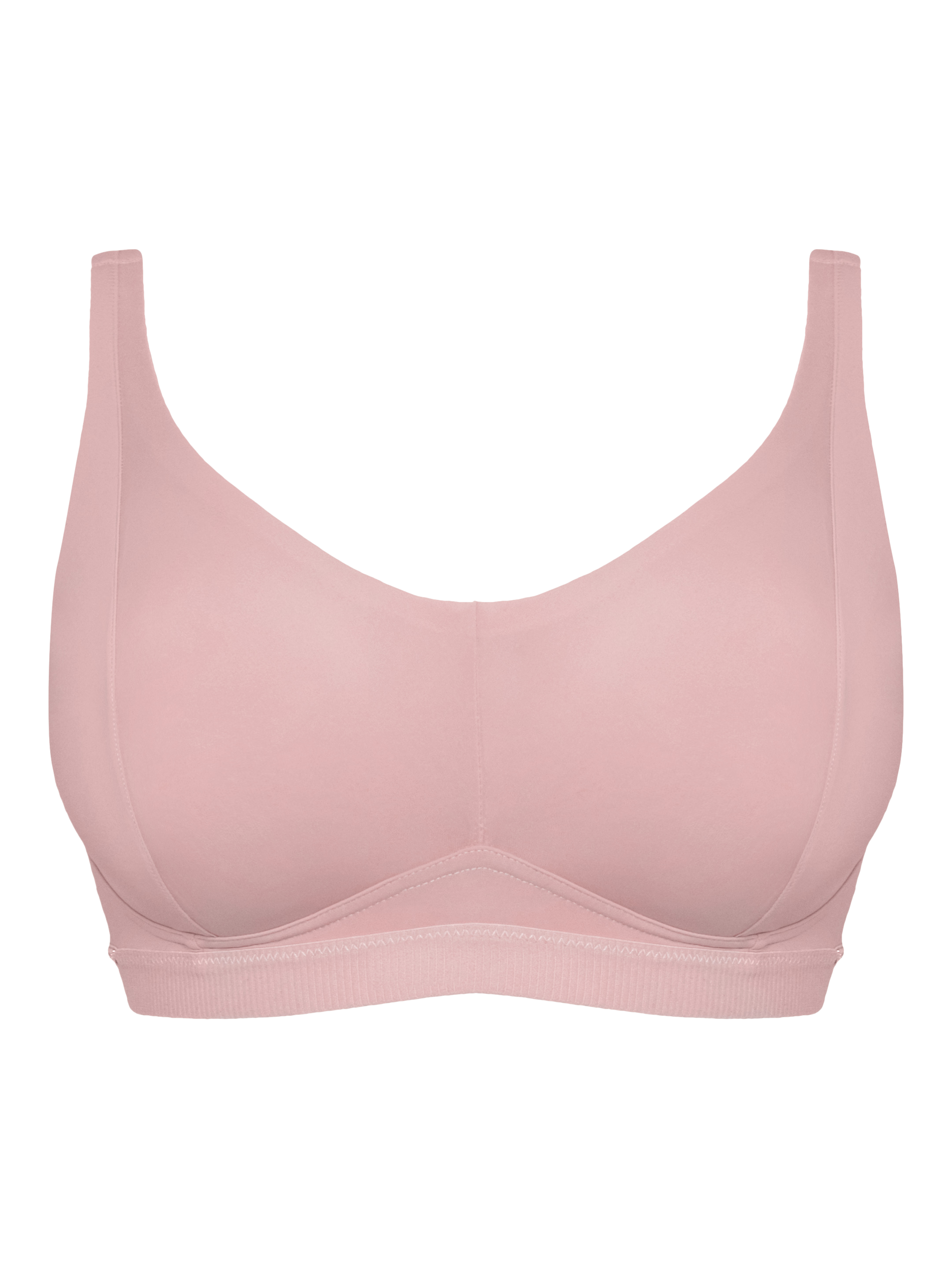 Product image 4 of 8, which shows Curvy Kate Zen Non-Wired Comfort Bralette, Blush Pink, 30DD/E