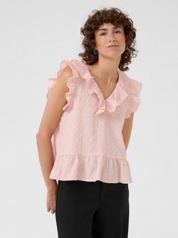 Part Two Troja Sleeveless V Neck Blouse, Mid Pink