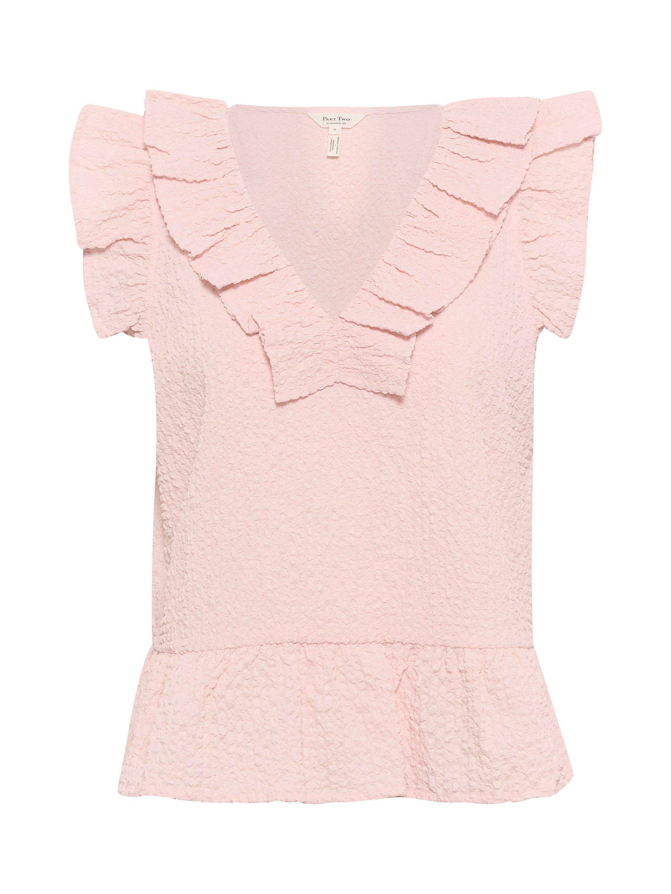 Product image 5 of 7, which shows Part Two Troja Sleeveless V Neck Blouse, Mid Pink, 8
