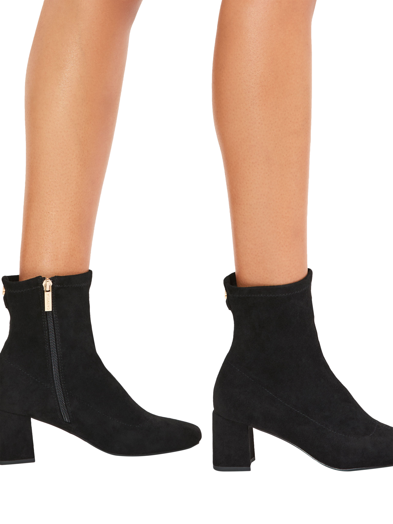 Product image 2 of 4, which shows Carvela Corsano Block Heel Ankle Boots, Black, 3