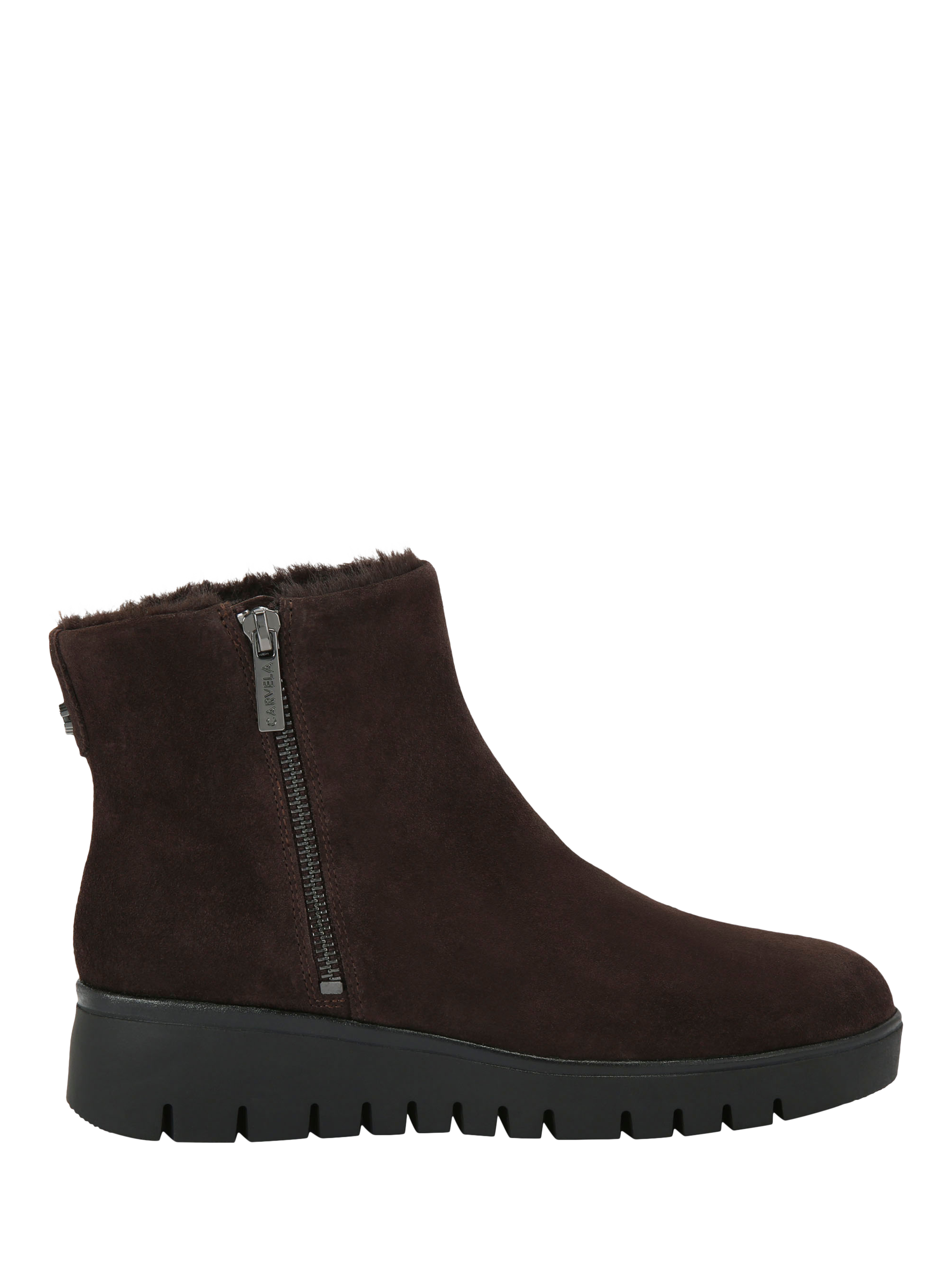 Product image 1 of 4, which shows Carvela Bello Suede Ankle Boots, Brown, 3