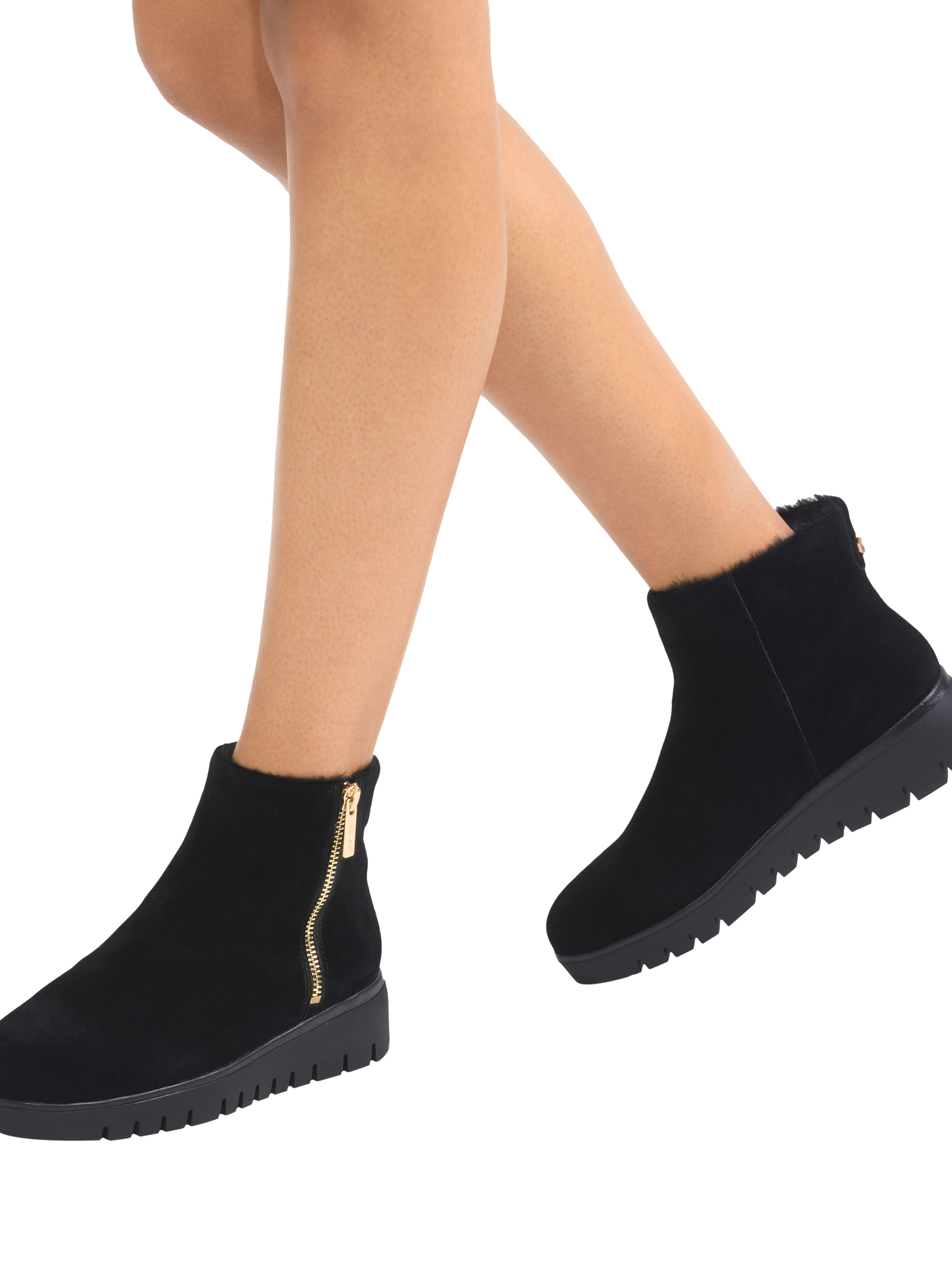 Product image 2 of 4, which shows Carvela Bello Suede Ankle Boots, Black, 3