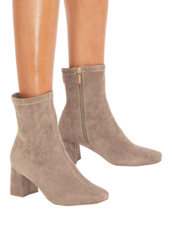 Carvela Corsano Block Heel Ankle Boots, Taupe - view 2, Taupe