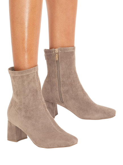 Carvela Corsano Block Heel Ankle Boots, Taupe - view 2, Taupe