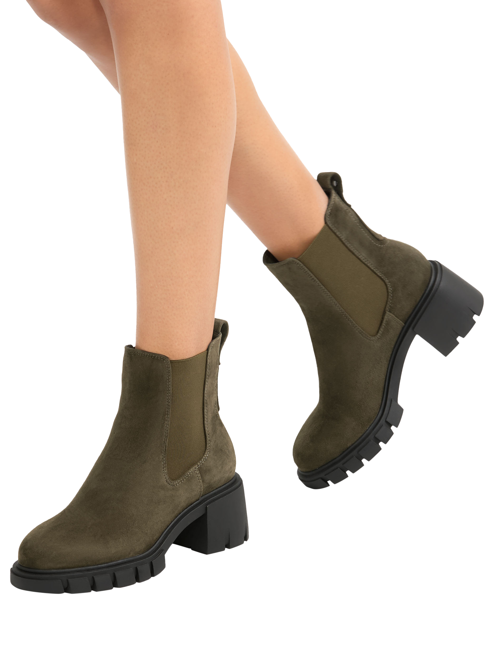 Product image 2 of 4, which shows Carvela Ignite Zip Ankle Boots, Khaki, 3