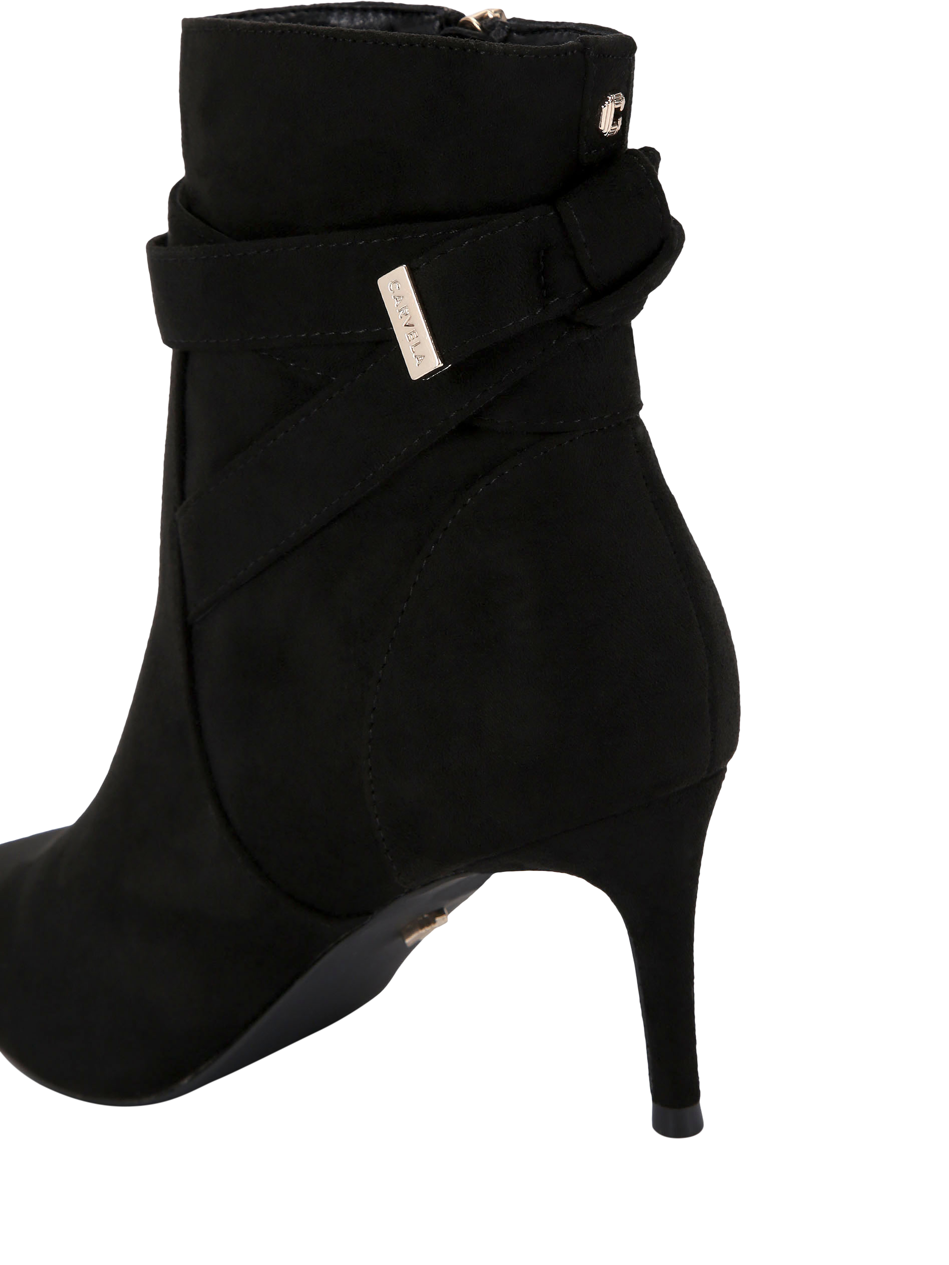 Product image 4 of 4, which shows Carvela Tempt Stilletto Heel Ankle Boots, Black, 3