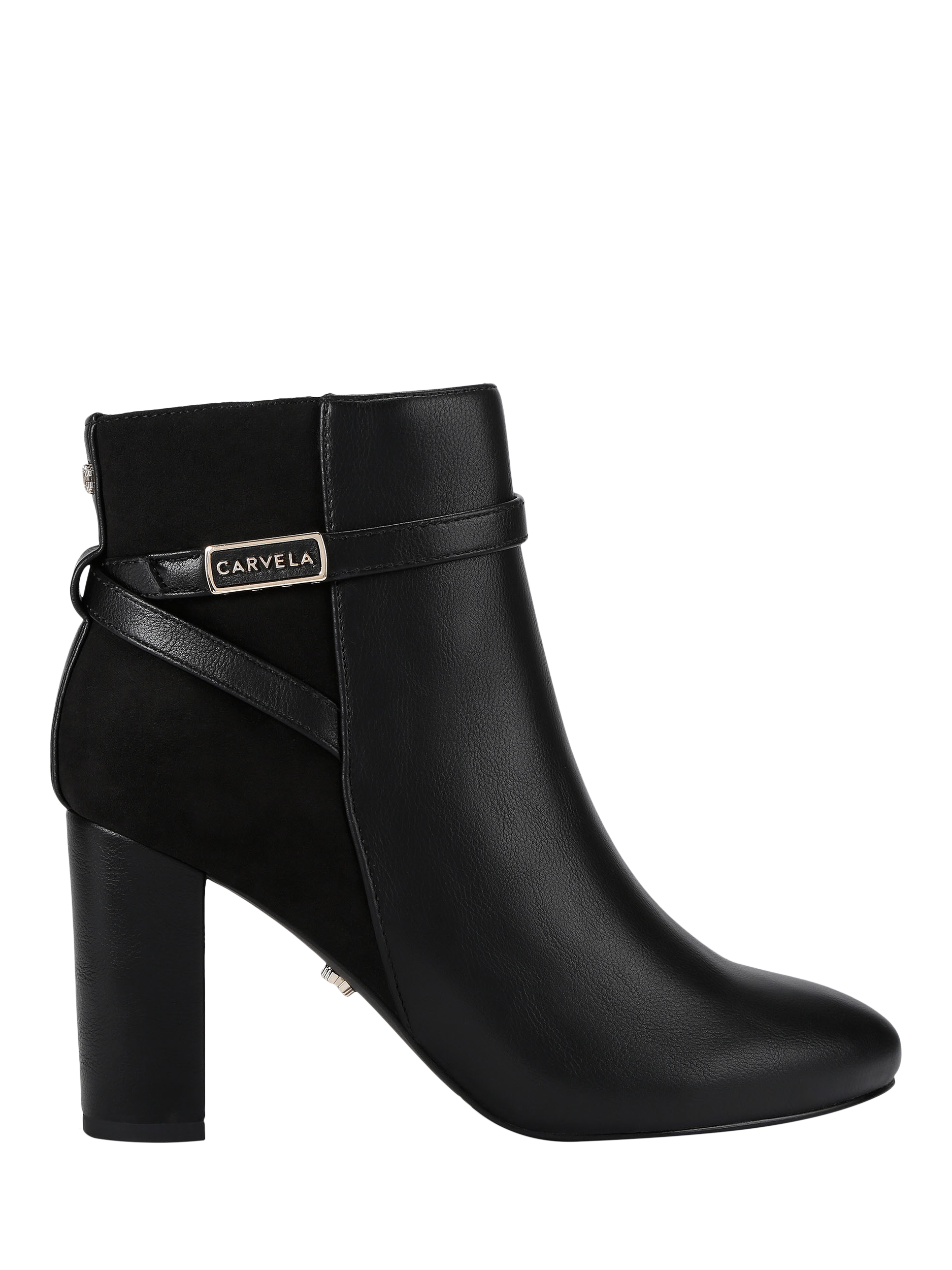 Product image 1 of 4, which shows Carvela Tempt Trim Ankle Boots, Black, 3