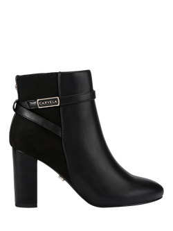 Carvela Tempt Trim Ankle Boots, Black, Black