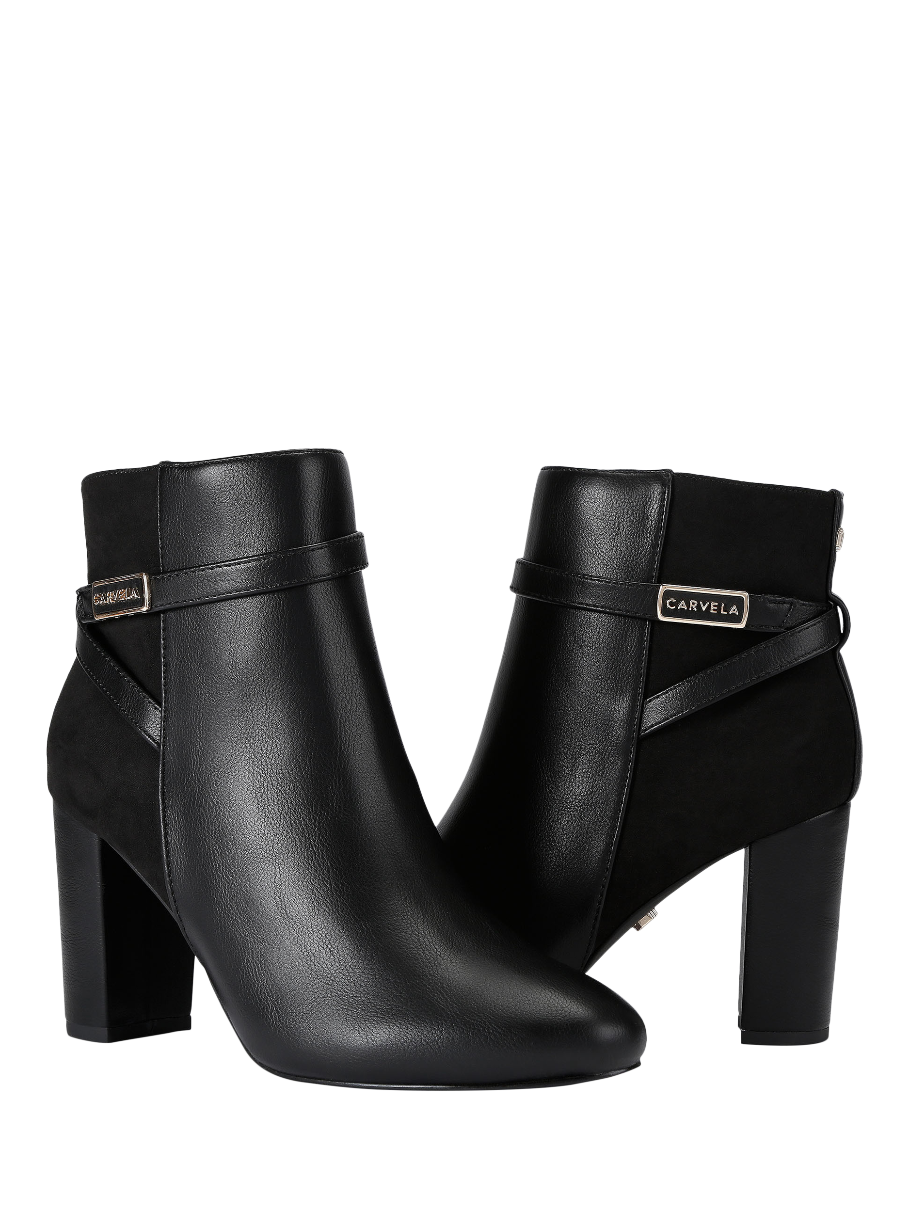 Product image 4 of 4, which shows Carvela Tempt Trim Ankle Boots, Black, 3
