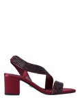 Carvela Gala Block Jewel Embellished Heeled Sandals, Wine