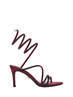 Carvela Spiral Embellished Heeled Sandals, Wine
