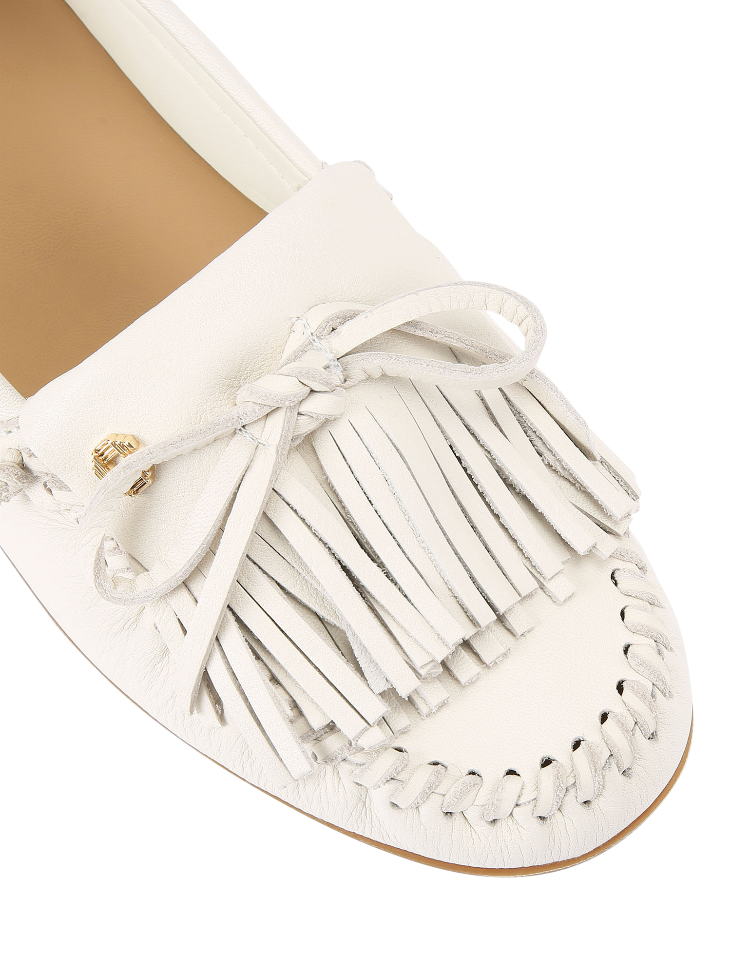 Product image 4 of 4, which shows Carvela Nila Leather Loafers, Bone, 3