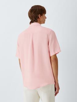 John Lewis Short Sleeve Linen Shirt - view 2, Pink