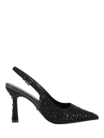 KG Kurt Geiger Adina Embellished Slingback Court Shoes, Black