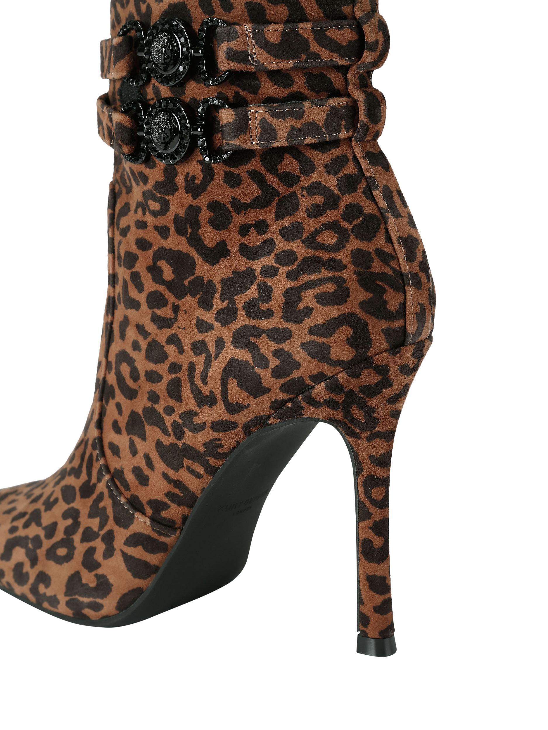 Kurt Geiger London Mansion Leopard Print Suede Ankle Boots
