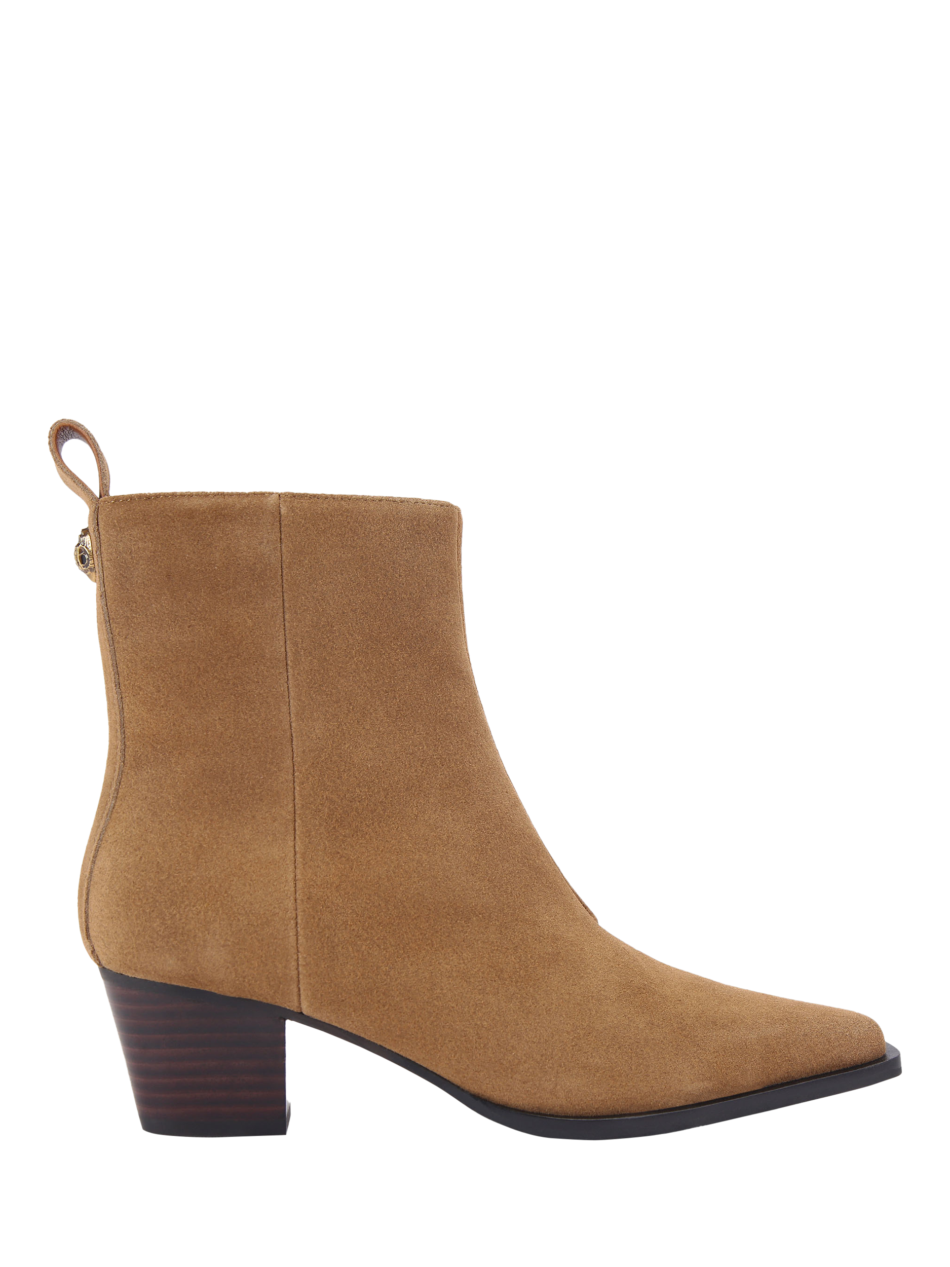 Product image 1 of 5, which shows Kurt Geiger London Mini Eagle Suede Ankle Boots, Tan Comb, 3