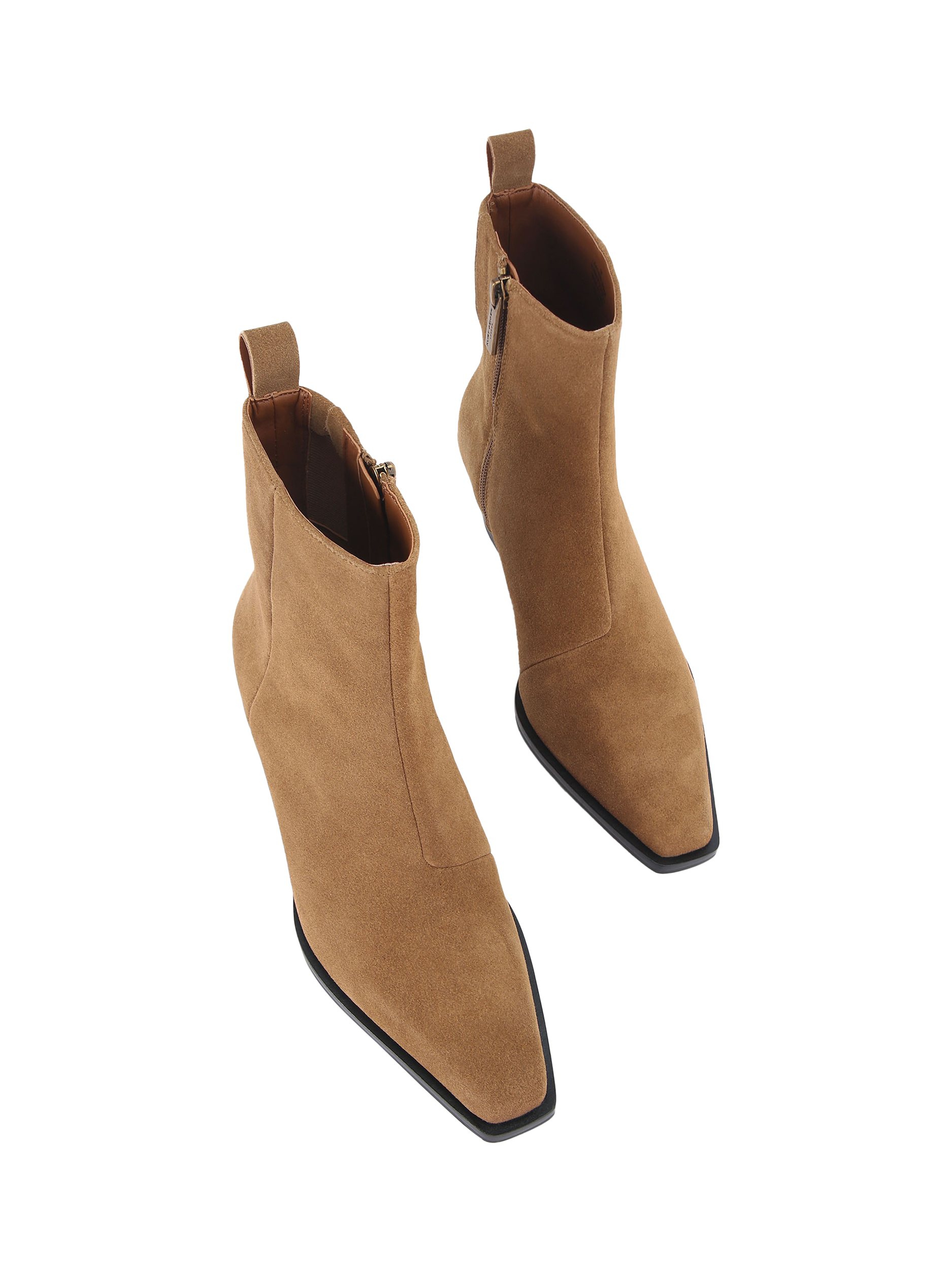 Product image 3 of 5, which shows Kurt Geiger London Mini Eagle Suede Ankle Boots, Tan Comb, 3