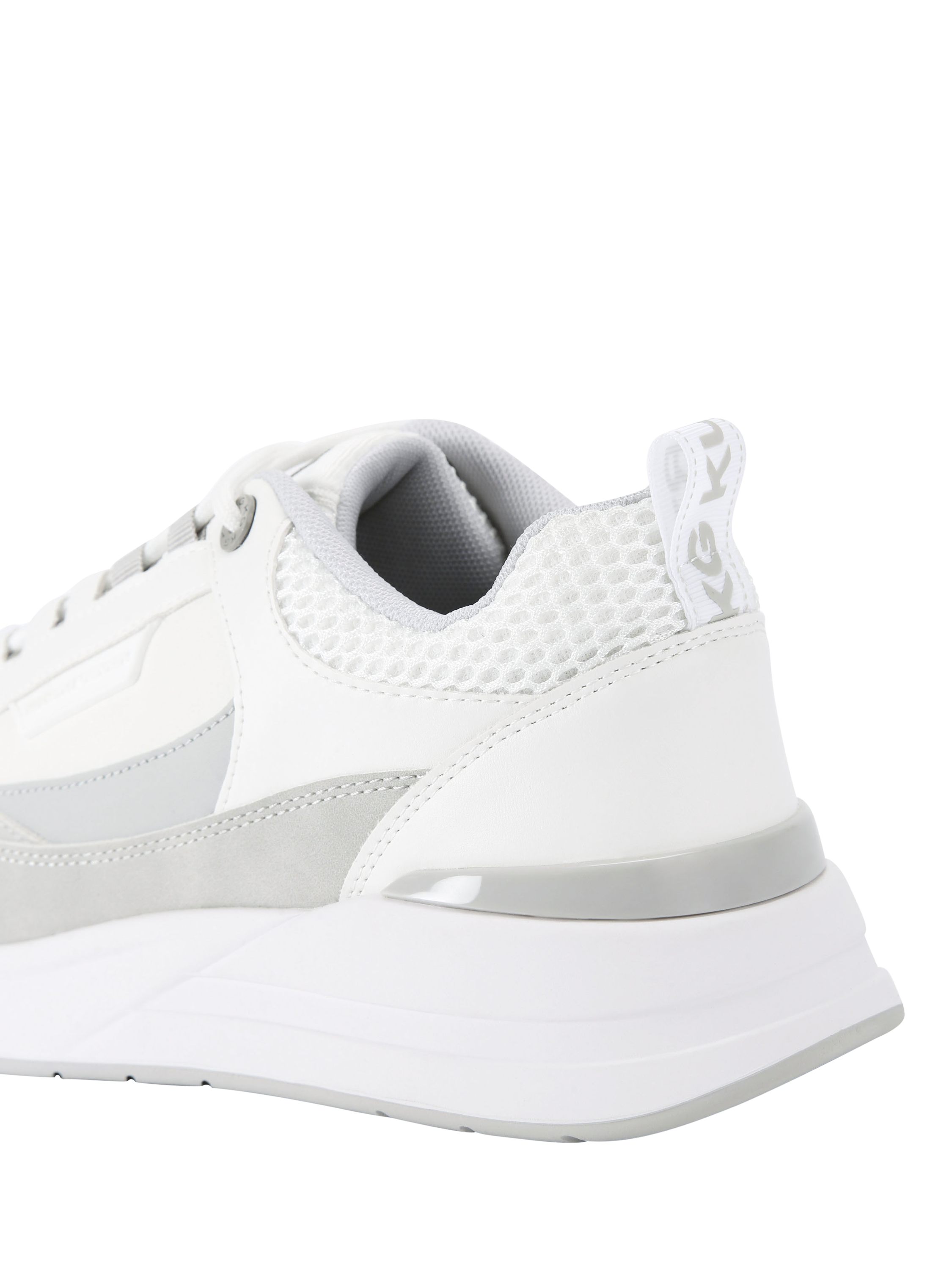 Product image 3 of 4, which shows KG Kurt Geiger Johnno Lace Up Trainers, White/Grey, 7