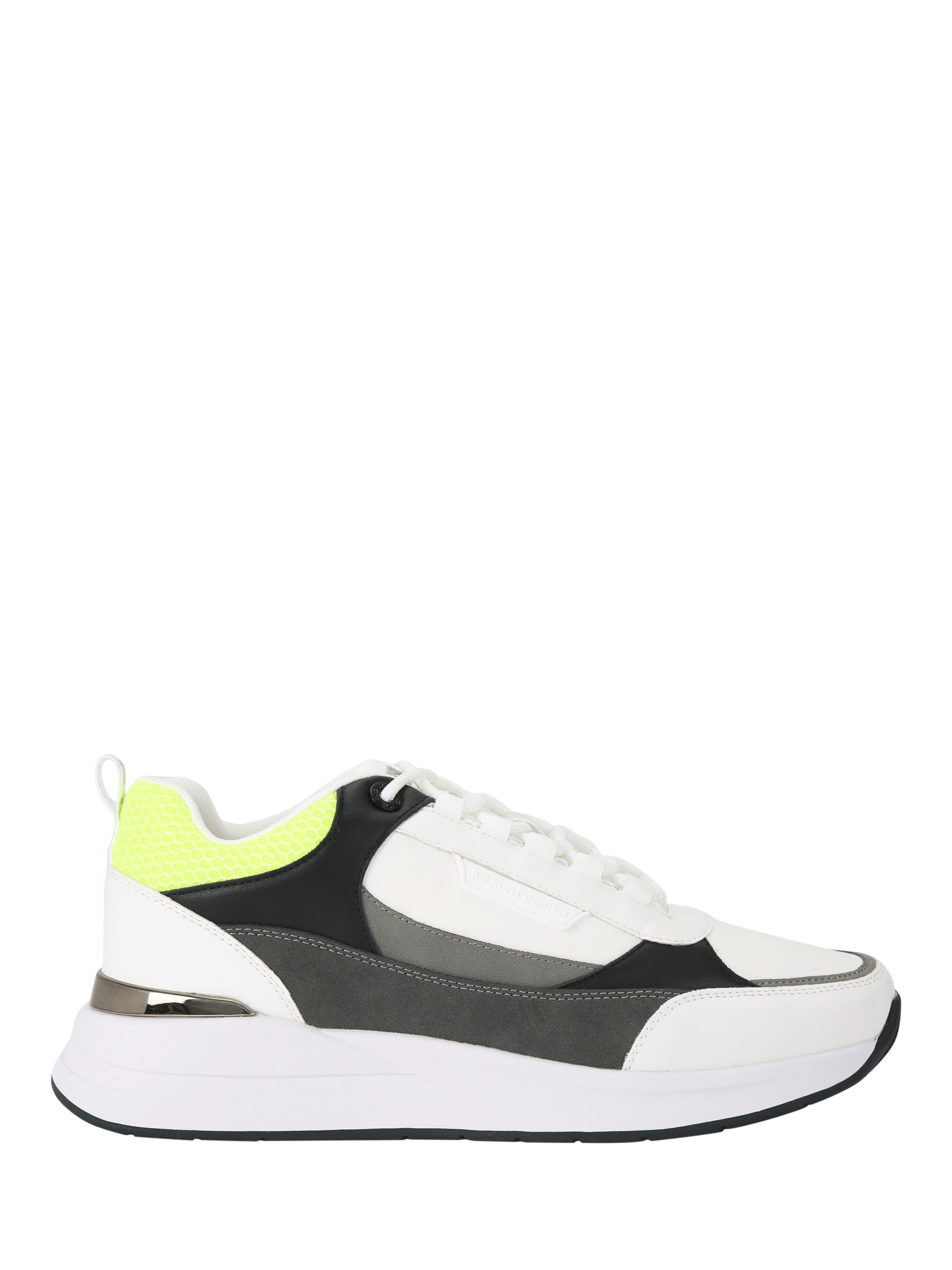 Product image 1 of 4, which shows KG Kurt Geiger Johnno Lace Up Trainers, White/Multi, 7