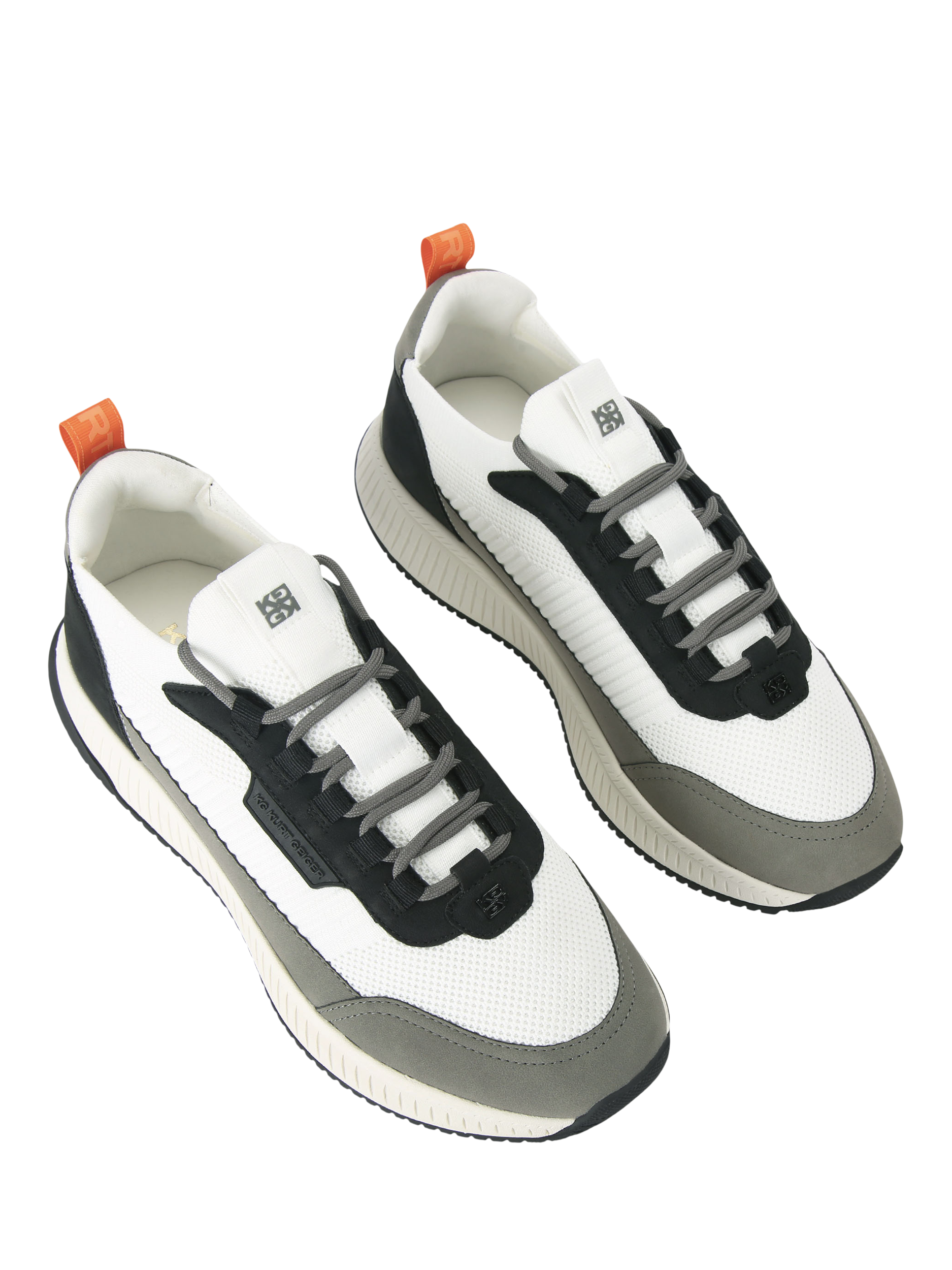 Product image 3 of 4, which shows KG Kurt Geiger Jasper Lace Up Trainers, White/Comb, 7