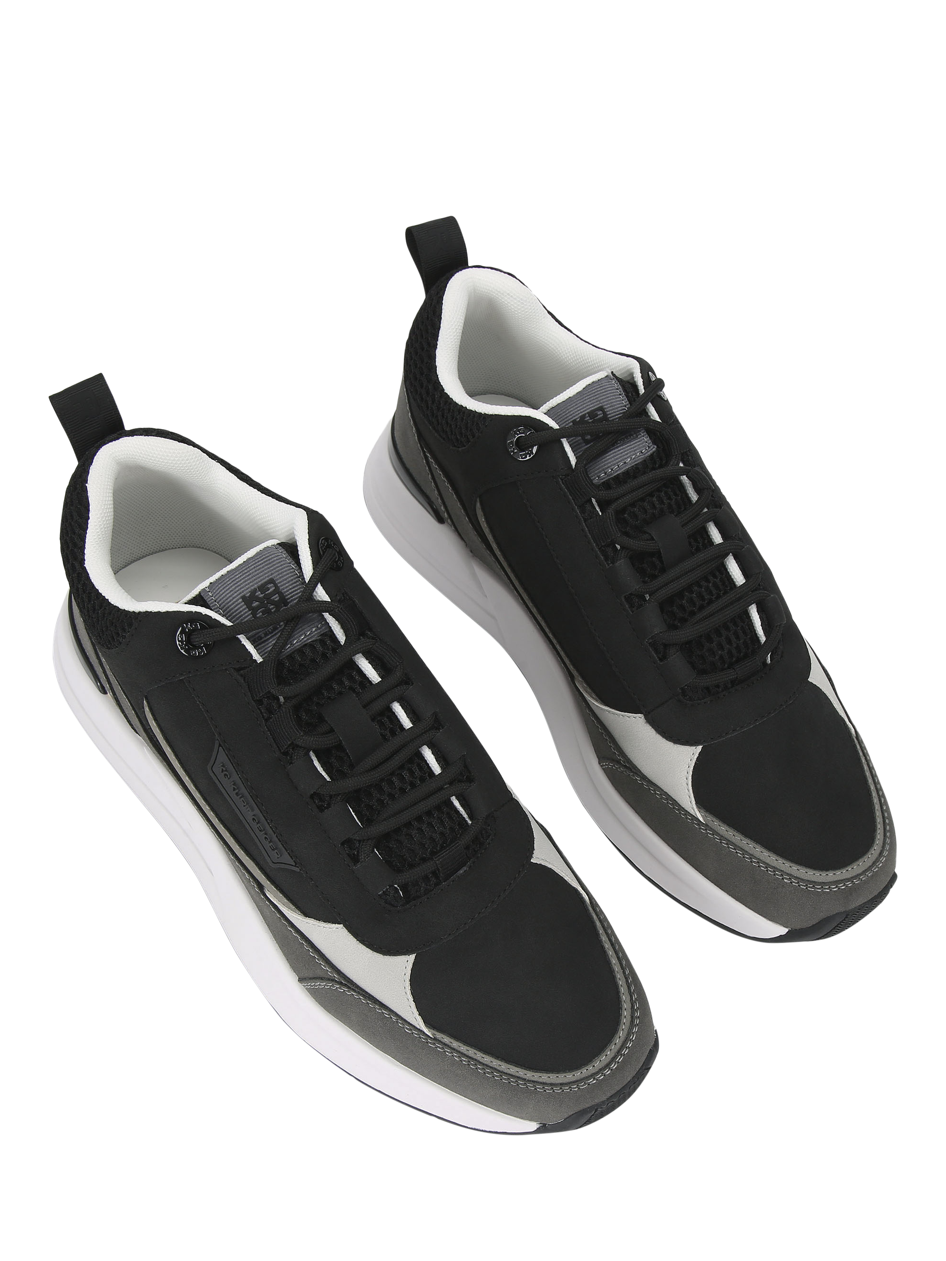 Product image 3 of 5, which shows KG Kurt Geiger Johnno Lace Up Trainers, Black/Multi, 7